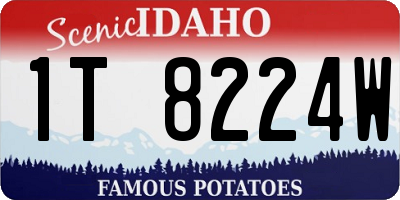 ID license plate 1T8224W