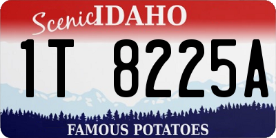 ID license plate 1T8225A
