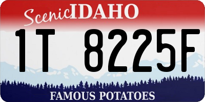 ID license plate 1T8225F