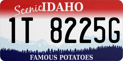 ID license plate 1T8225G