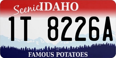 ID license plate 1T8226A