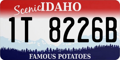 ID license plate 1T8226B