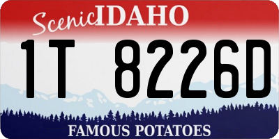 ID license plate 1T8226D