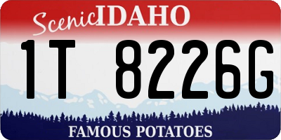 ID license plate 1T8226G