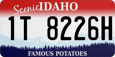 ID license plate 1T8226H