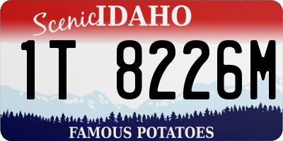 ID license plate 1T8226M