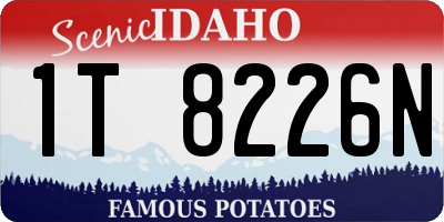 ID license plate 1T8226N