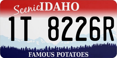 ID license plate 1T8226R