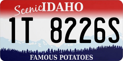 ID license plate 1T8226S