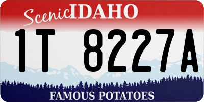 ID license plate 1T8227A