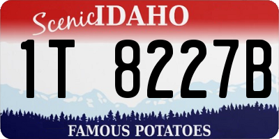ID license plate 1T8227B