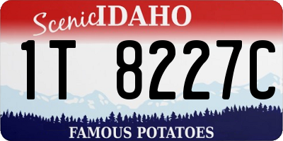 ID license plate 1T8227C
