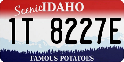 ID license plate 1T8227E