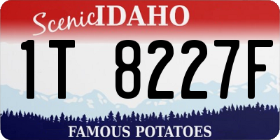 ID license plate 1T8227F
