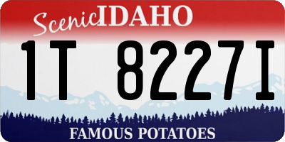 ID license plate 1T8227I