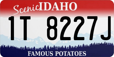 ID license plate 1T8227J