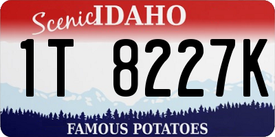 ID license plate 1T8227K
