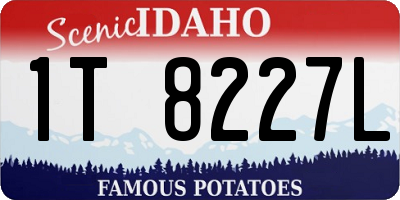 ID license plate 1T8227L