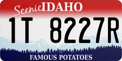 ID license plate 1T8227R