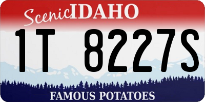 ID license plate 1T8227S