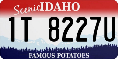 ID license plate 1T8227U