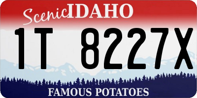 ID license plate 1T8227X
