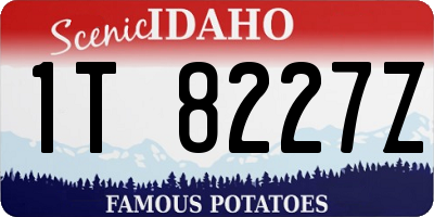 ID license plate 1T8227Z