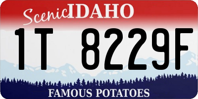 ID license plate 1T8229F
