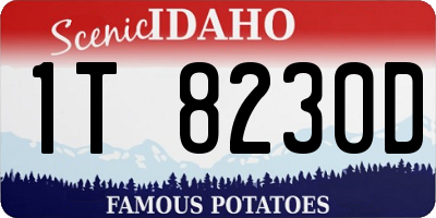 ID license plate 1T8230D