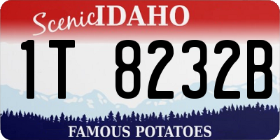 ID license plate 1T8232B