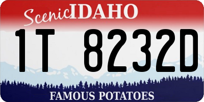 ID license plate 1T8232D