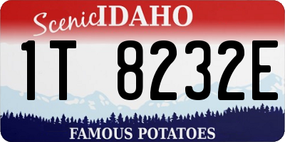 ID license plate 1T8232E