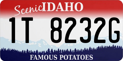 ID license plate 1T8232G