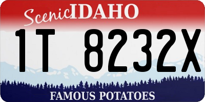 ID license plate 1T8232X