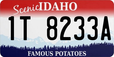 ID license plate 1T8233A