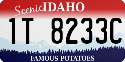 ID license plate 1T8233C