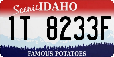 ID license plate 1T8233F
