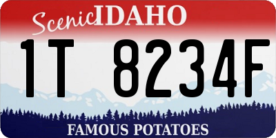 ID license plate 1T8234F
