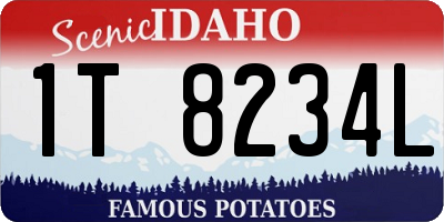ID license plate 1T8234L