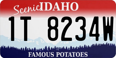ID license plate 1T8234W