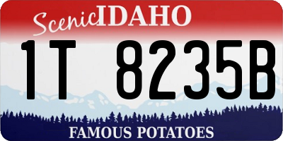 ID license plate 1T8235B