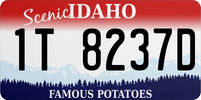 ID license plate 1T8237D