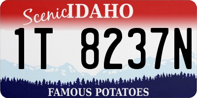 ID license plate 1T8237N
