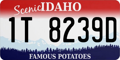 ID license plate 1T8239D