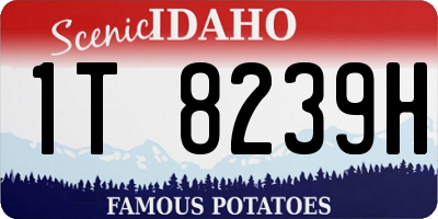 ID license plate 1T8239H