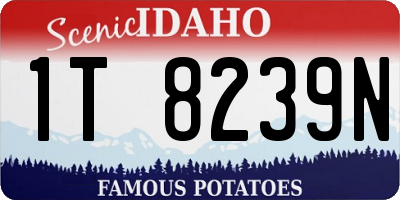 ID license plate 1T8239N