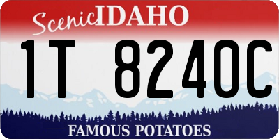 ID license plate 1T8240C