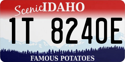 ID license plate 1T8240E