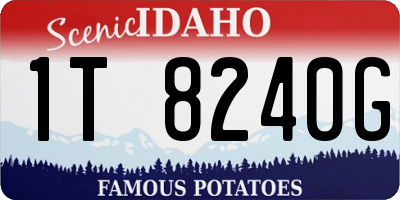 ID license plate 1T8240G