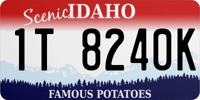 ID license plate 1T8240K